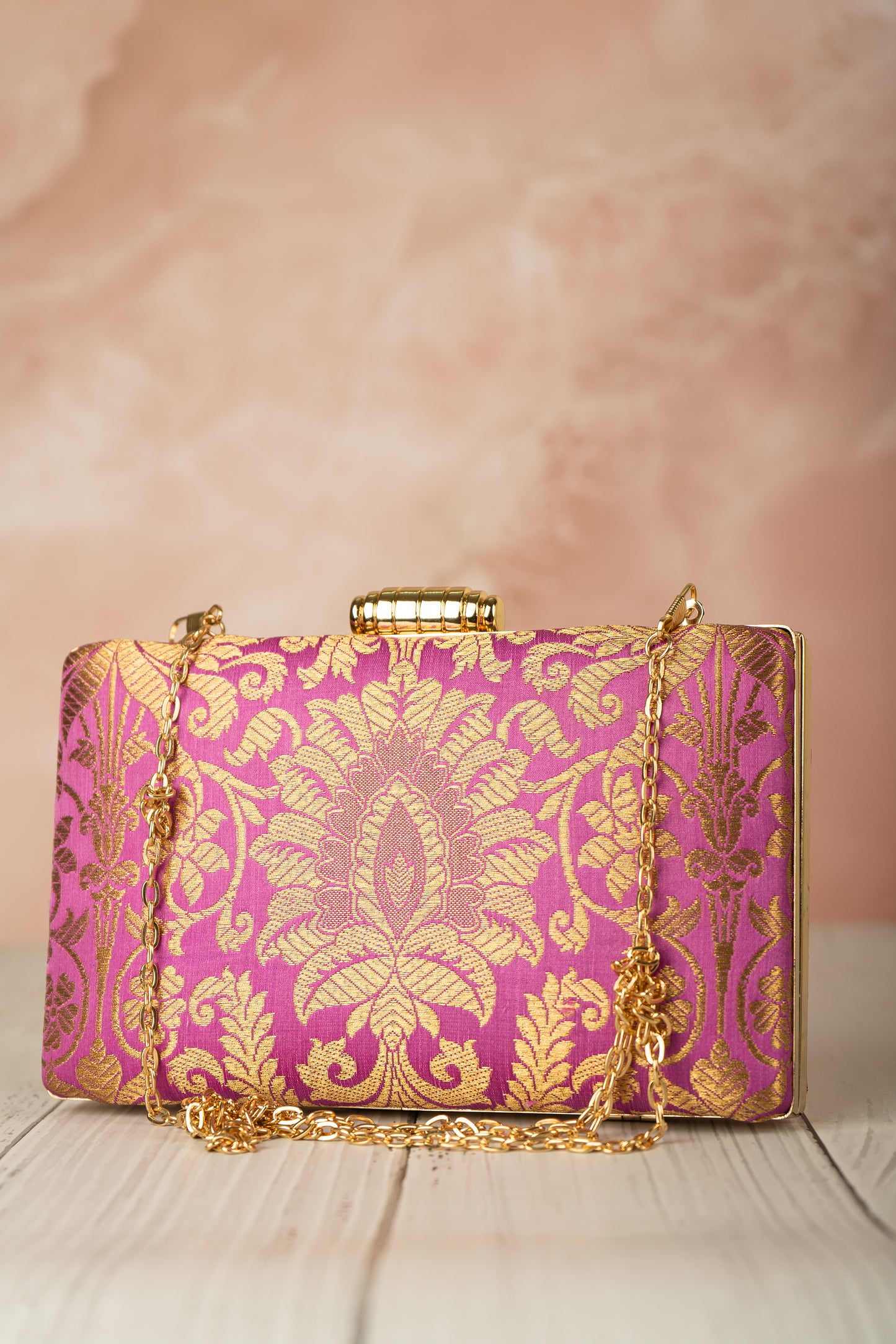 Purple Jamawar Clutch