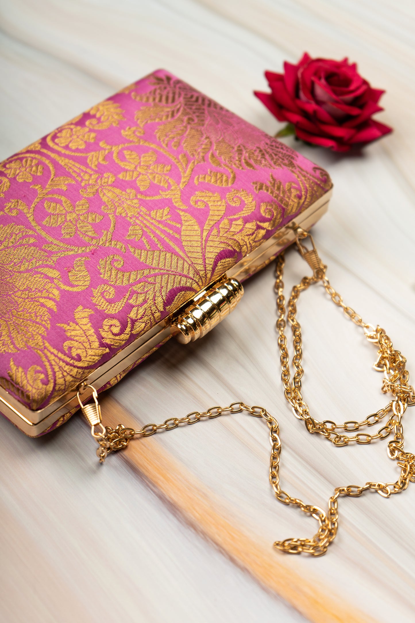 Purple Jamawar Clutch