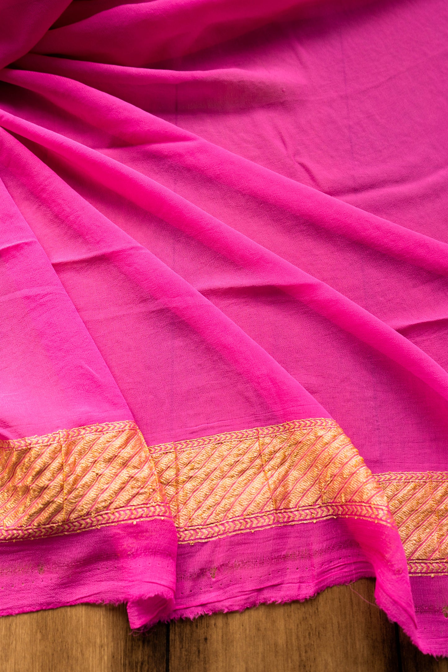 Handloom Khaddi Saree (Pink)