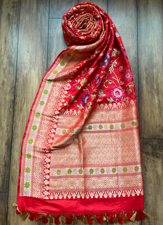 Katan Multi Meena Zari Dupatta