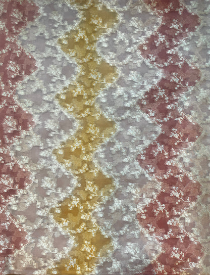 Kora Rangkat Floral Jaal Fabric