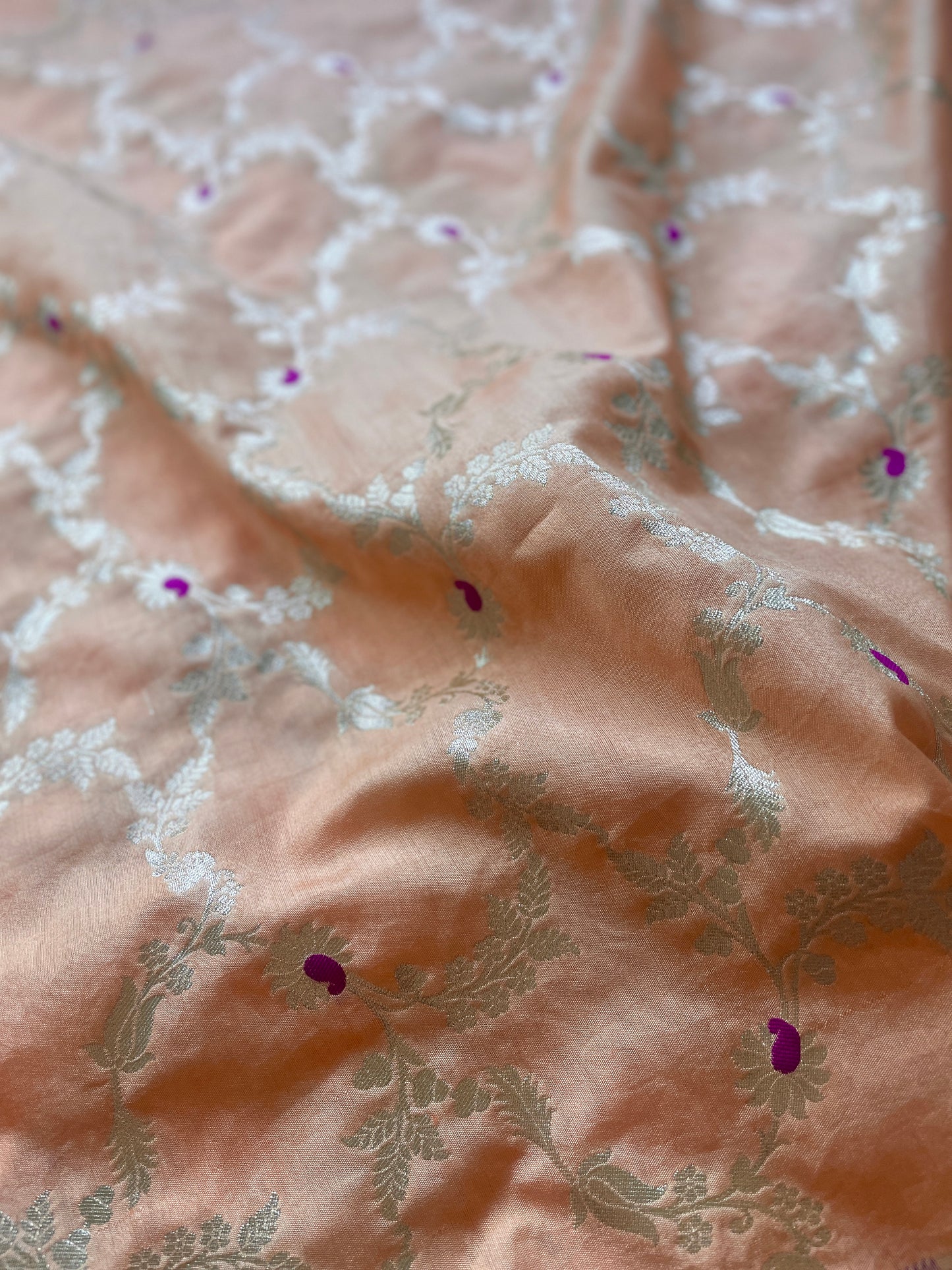 Mulberry Purple Meenakari Fabric