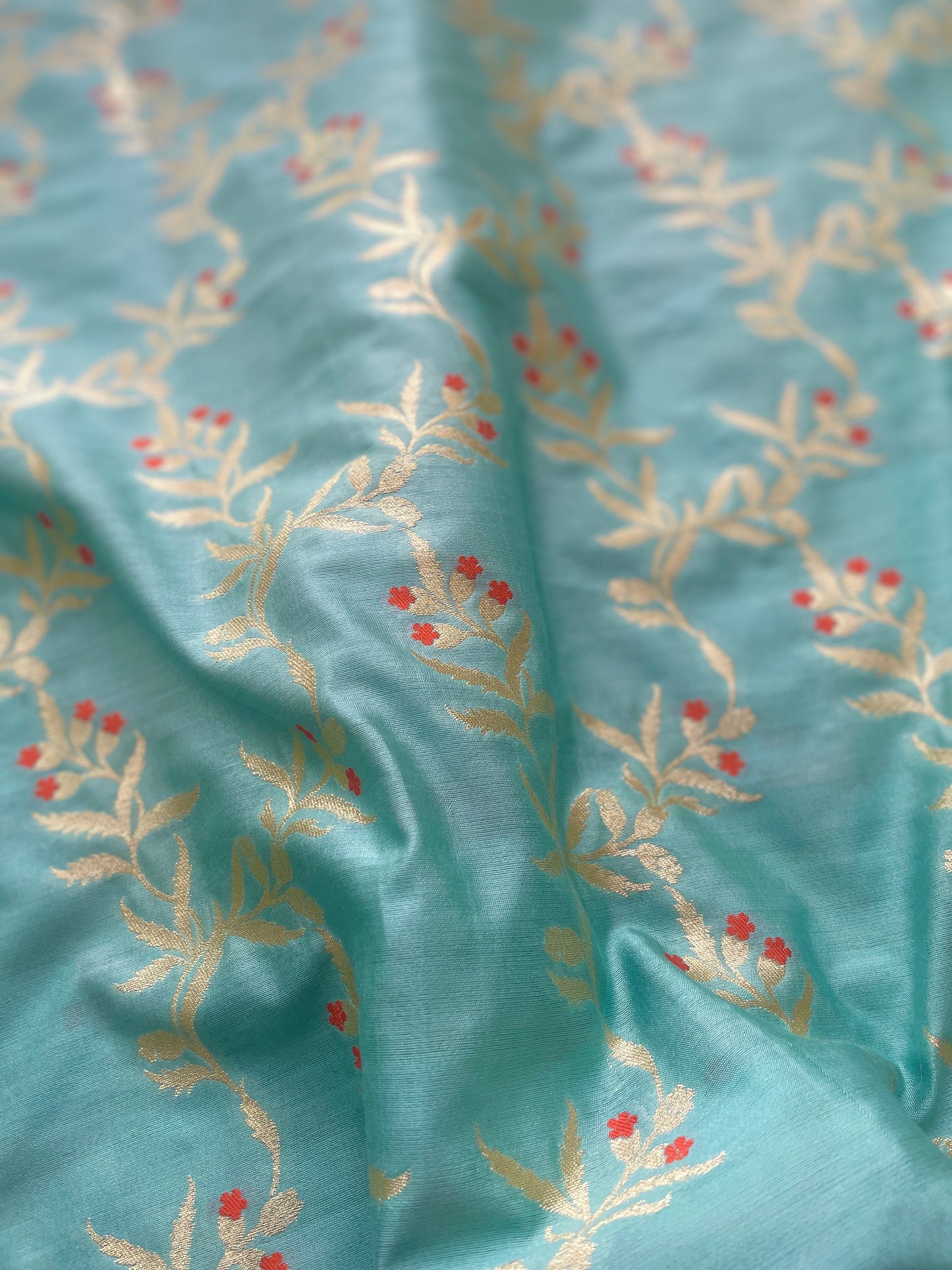 Mulberry Zari Jaal Fabric