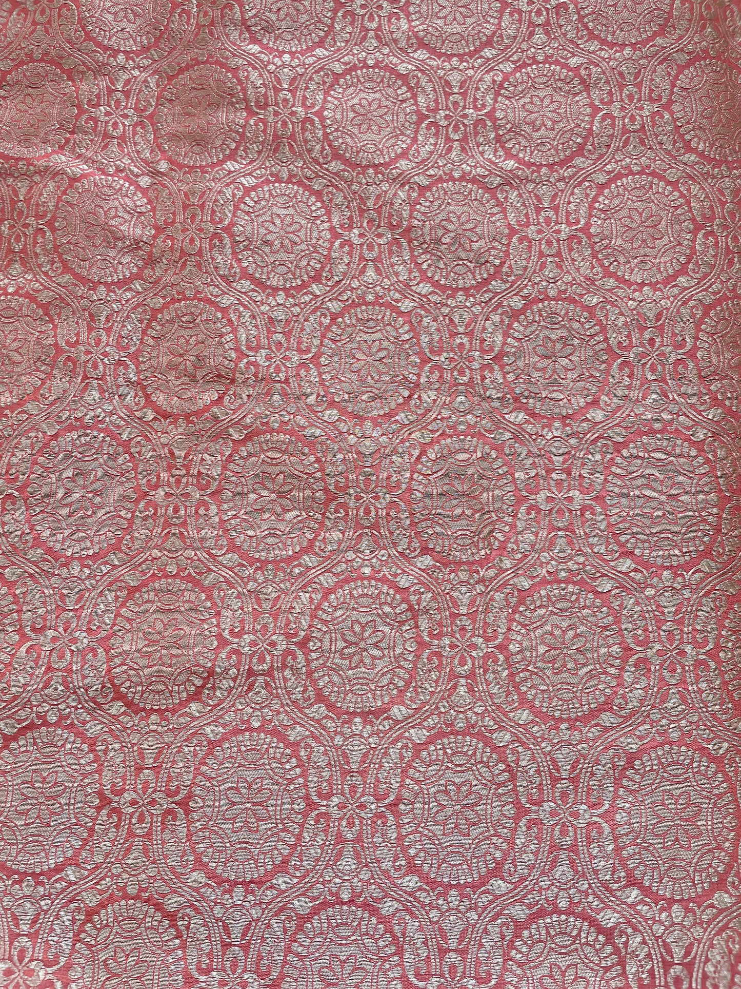 Naqshi Weaving Peach Fabric