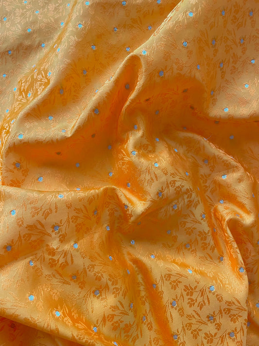 Handloom Jamawar Silk Fabric
