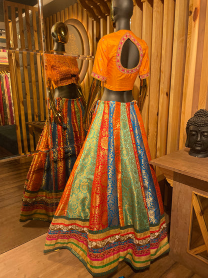 Multi Colour Brocade Silk