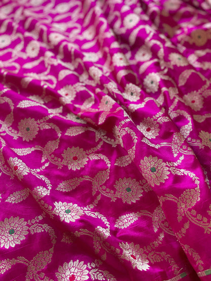 Rani Katan Upada Meenakari Fabric