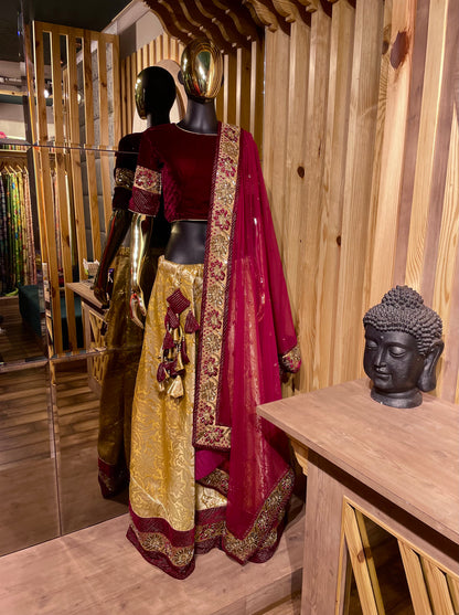 Velvet Jamawar Embroidered Set