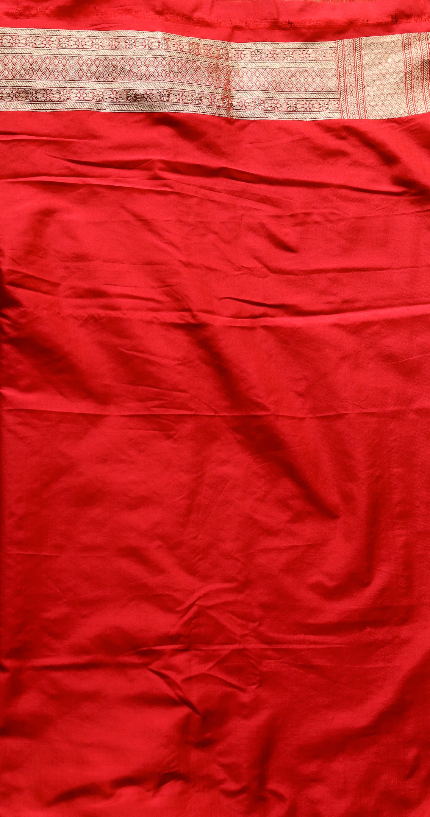 Red Katan Handloom Booti Saree