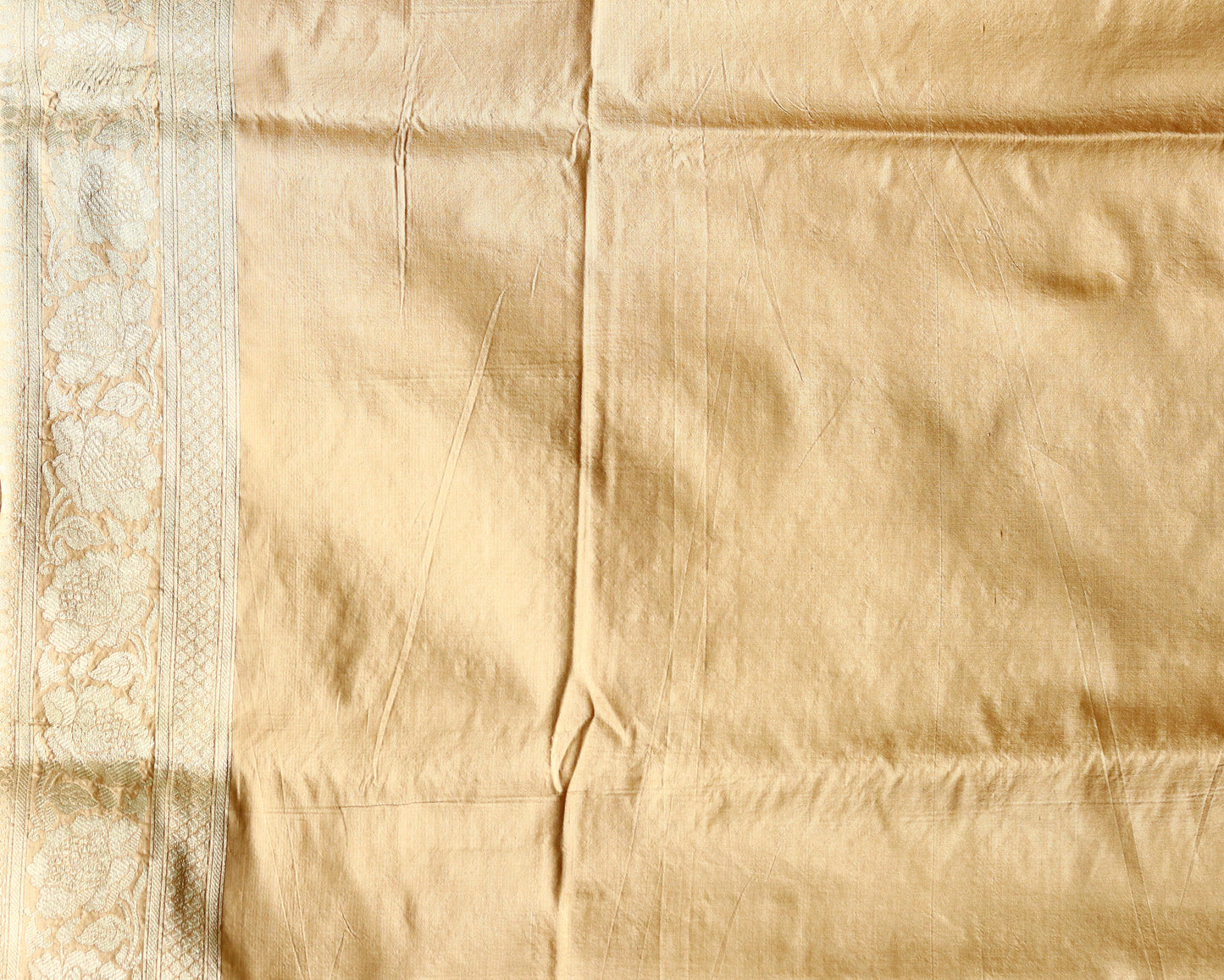 Beige Katan Jaal Upada Saree