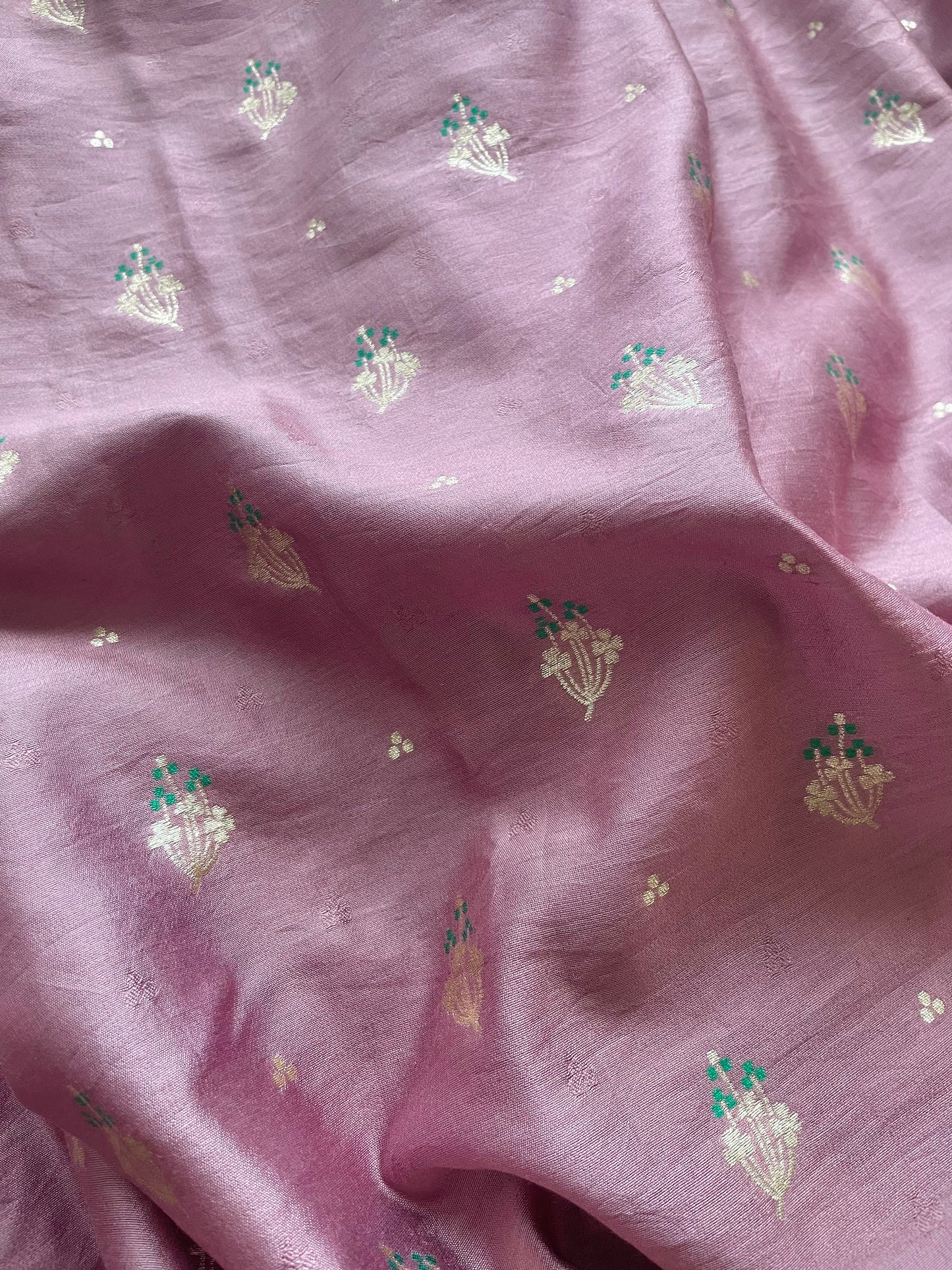 Handloom Mulberry Silk Lavender Fabric