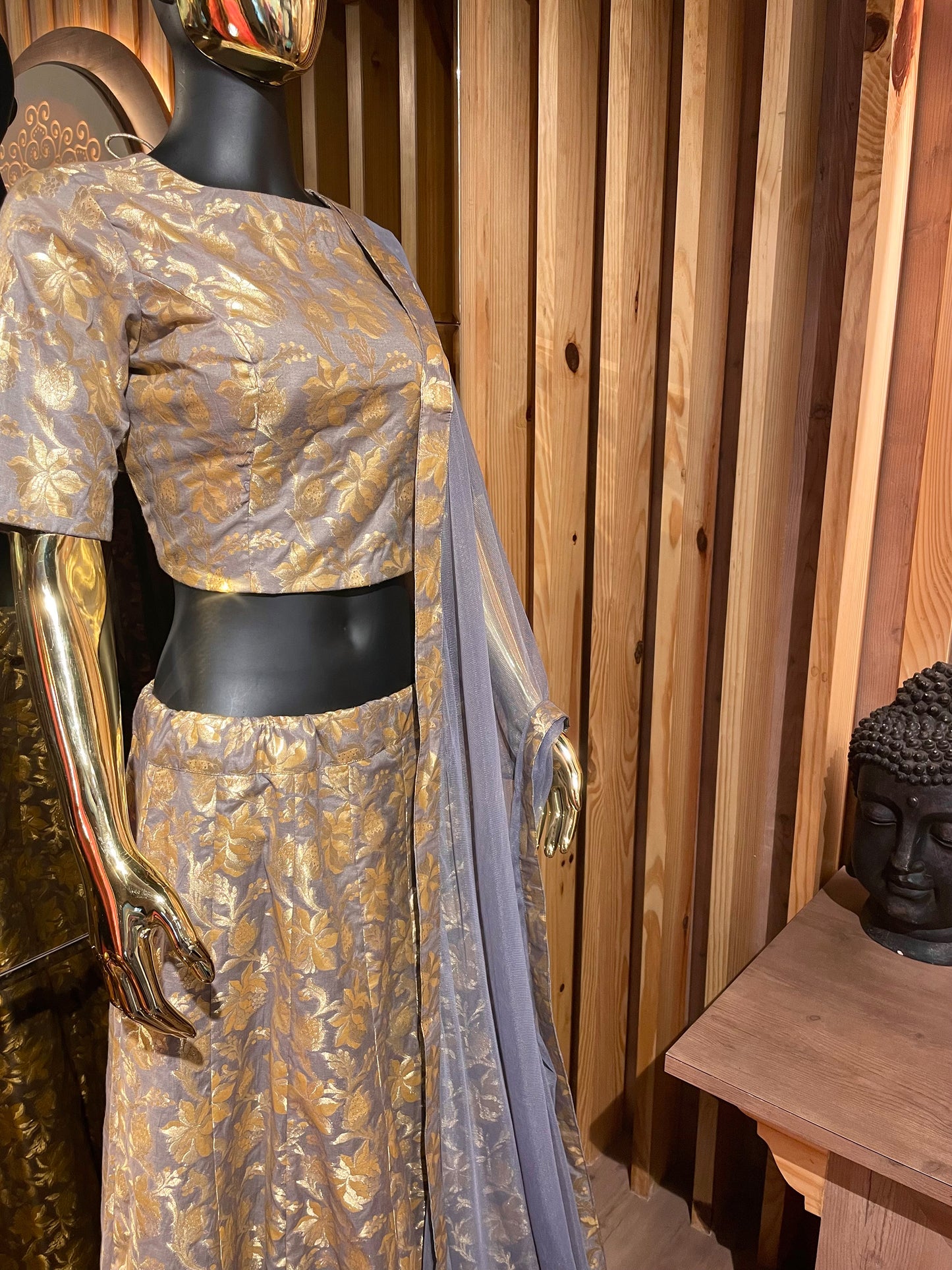 Grey Zari Set