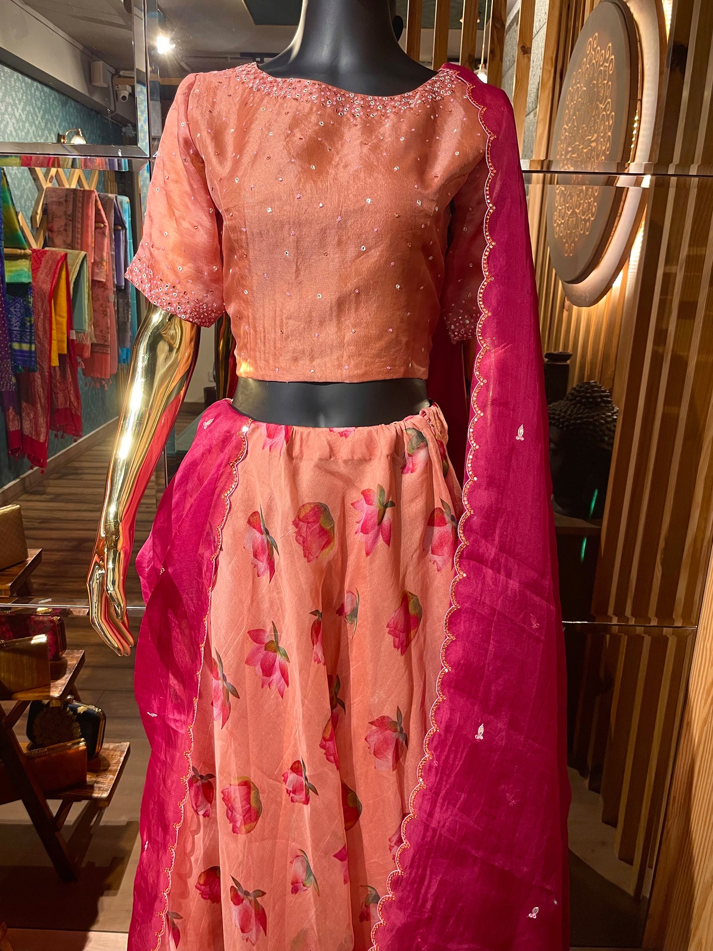 Lotus Kora Embroidered Set