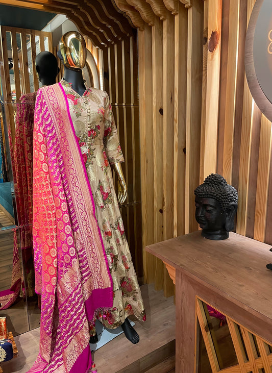 Handloom Floral Gown