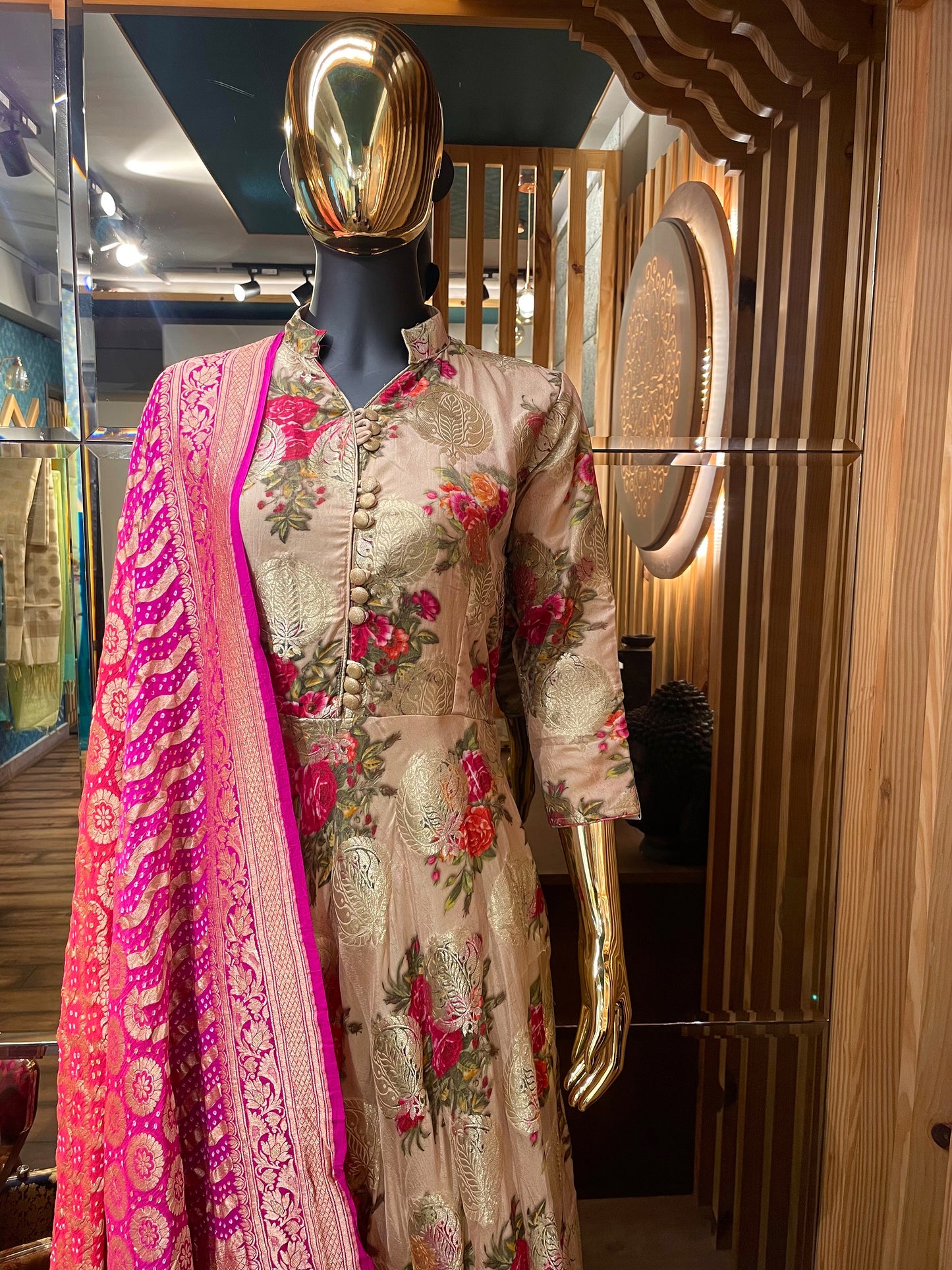 Handloom Floral Gown