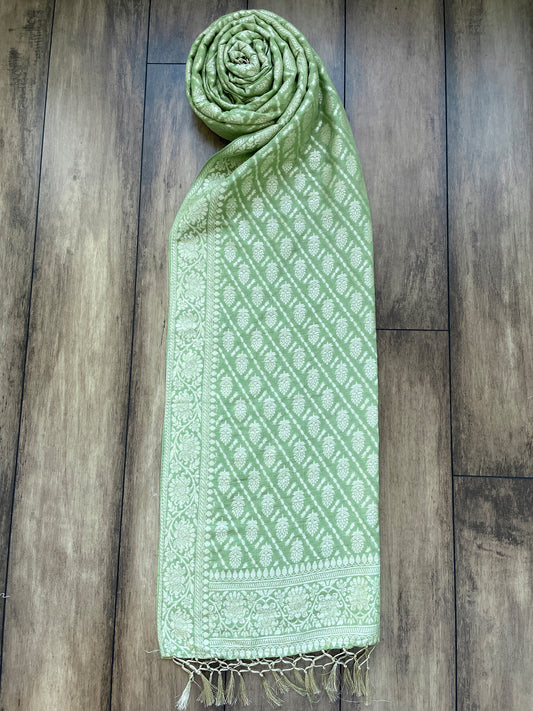 Pale Green Autumn Dupatta