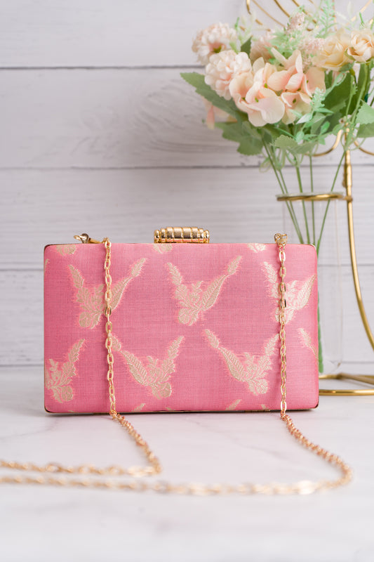 Mulberry Half Drop Baby Pink Clutch