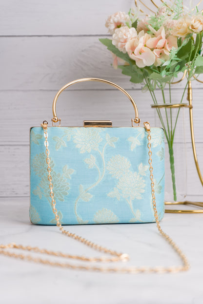 Floral Asmani Jaal Clutch