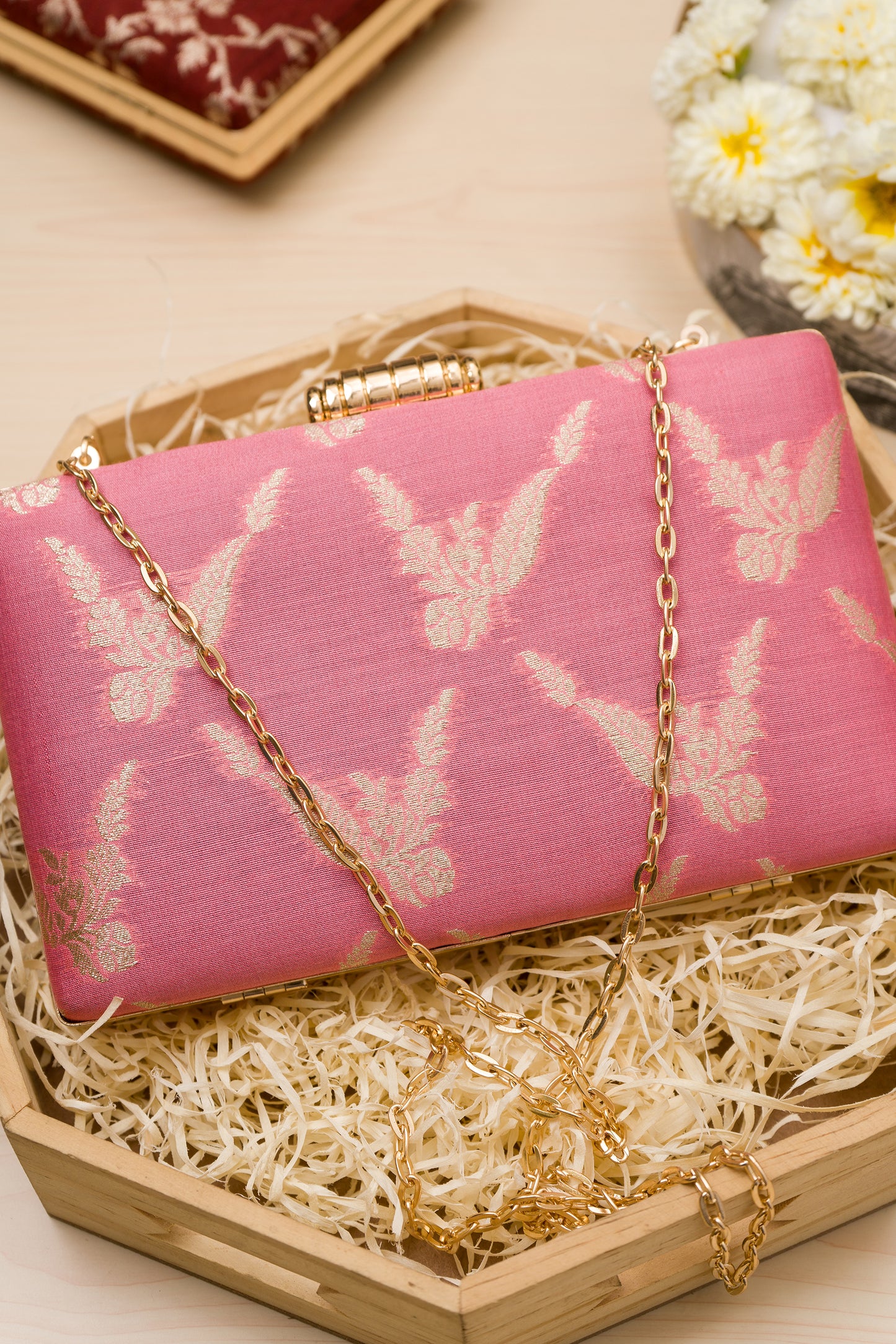 Mulberry Half Drop Baby Pink Clutch
