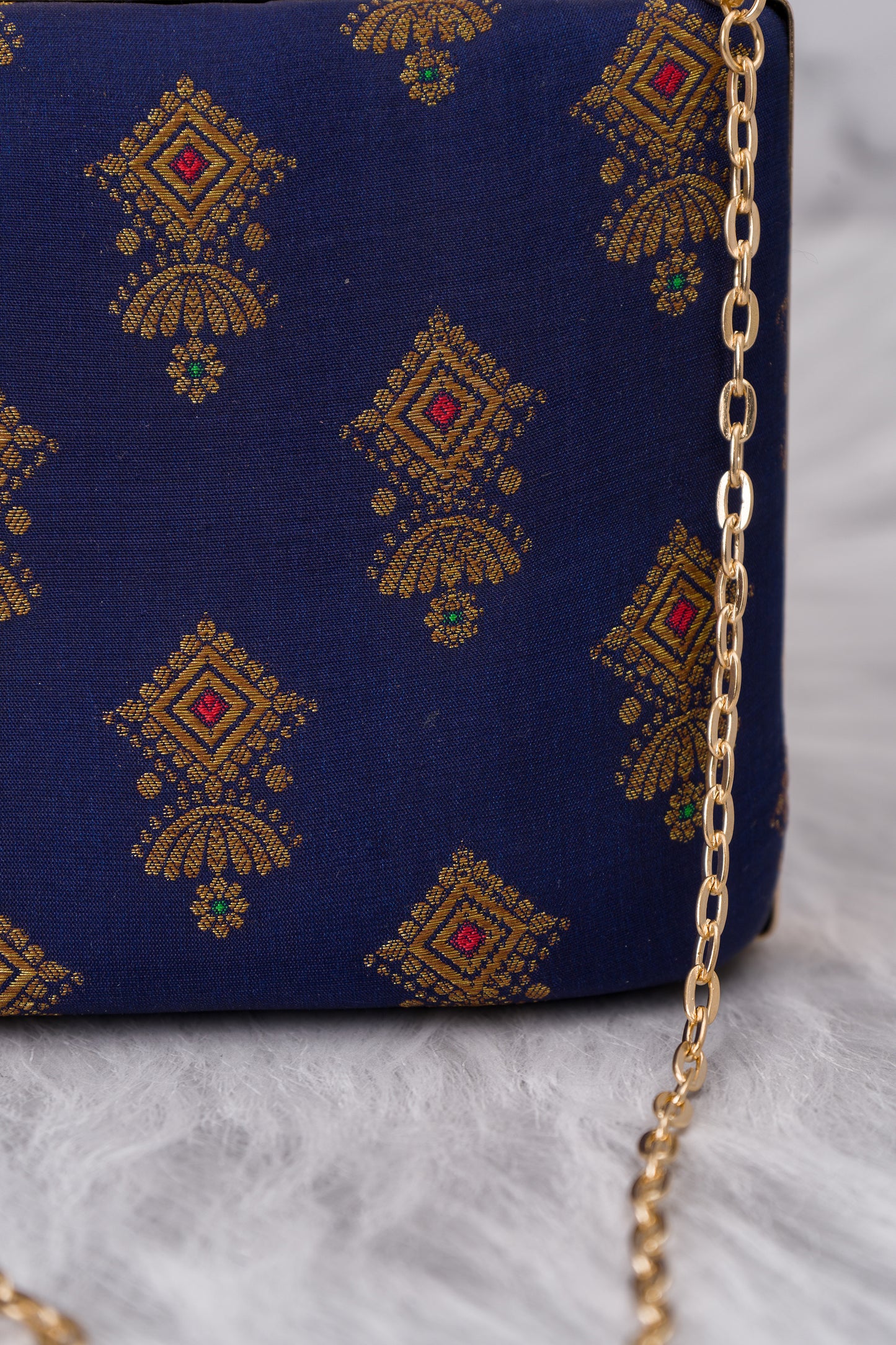 Blue Meenakari Clutch