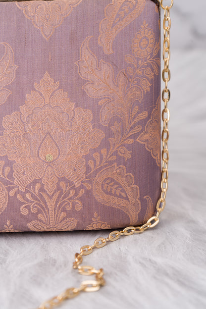 Kimkhwab Lavender Clutch