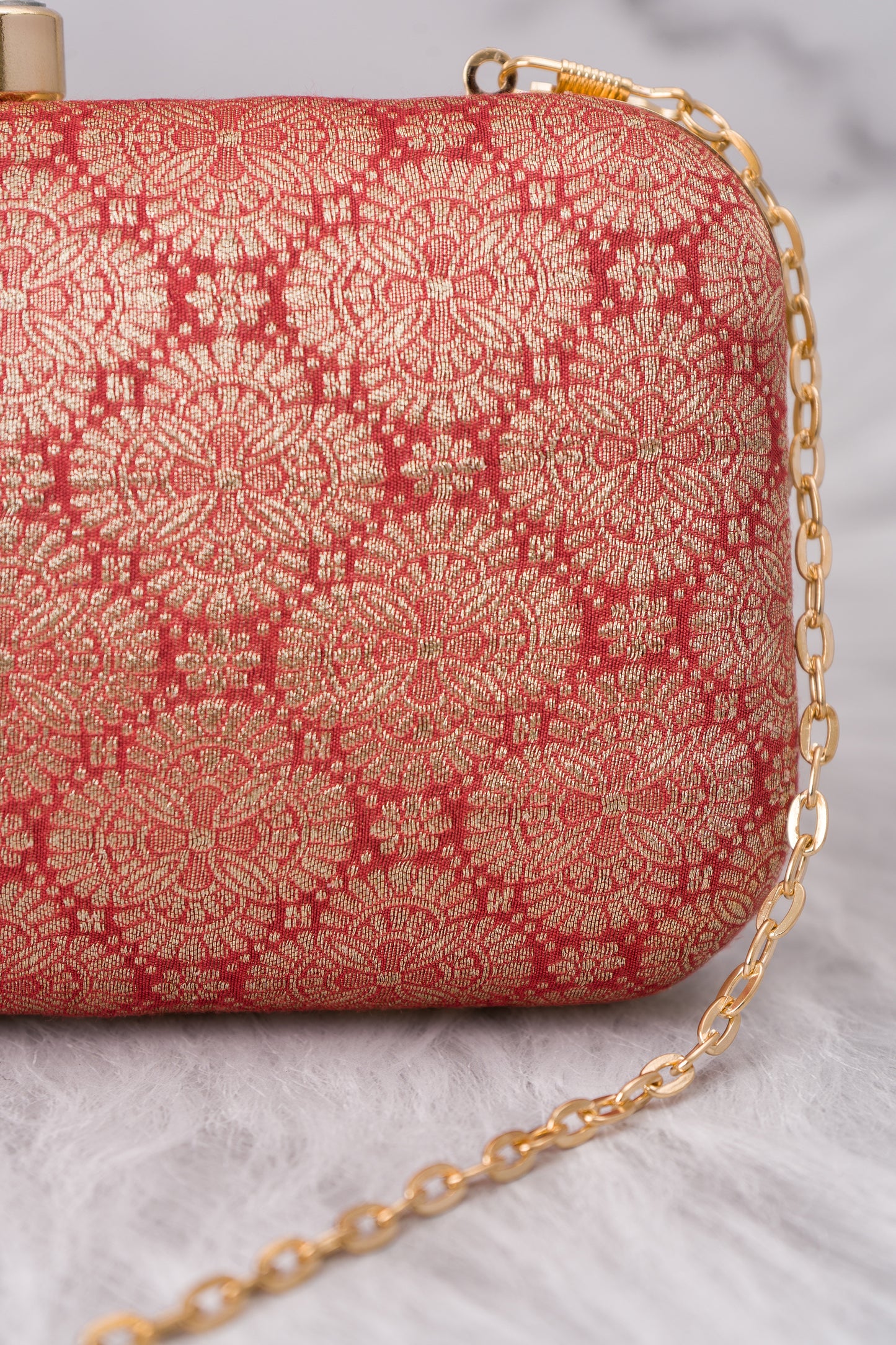 Naqshi Boota Red Clutch