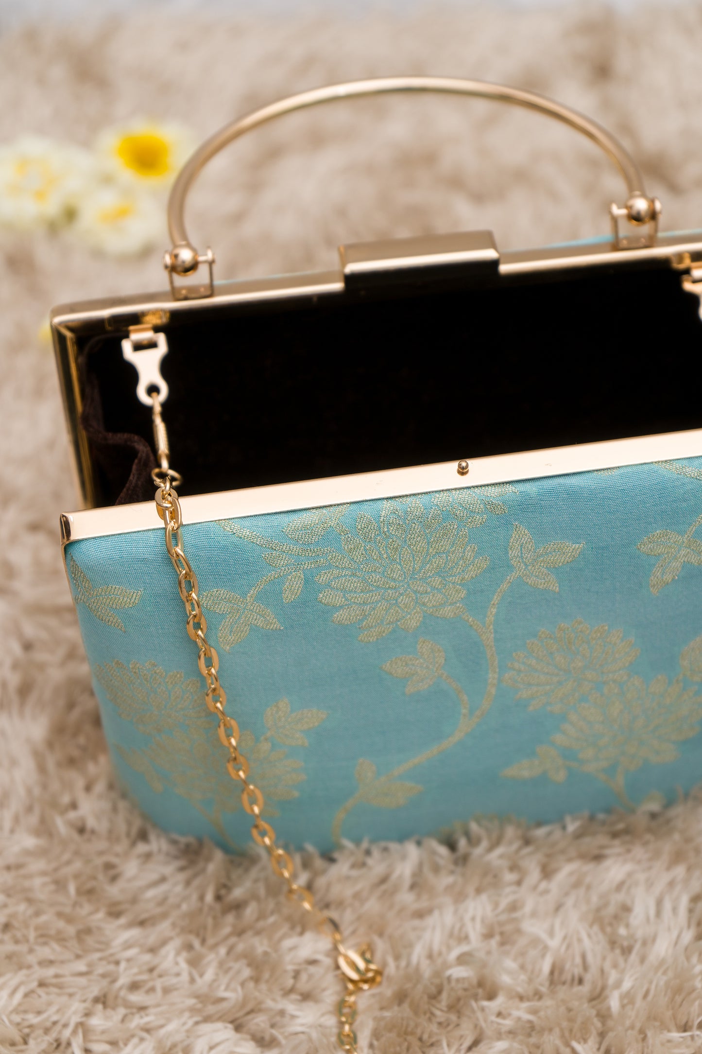 Floral Asmani Jaal Clutch