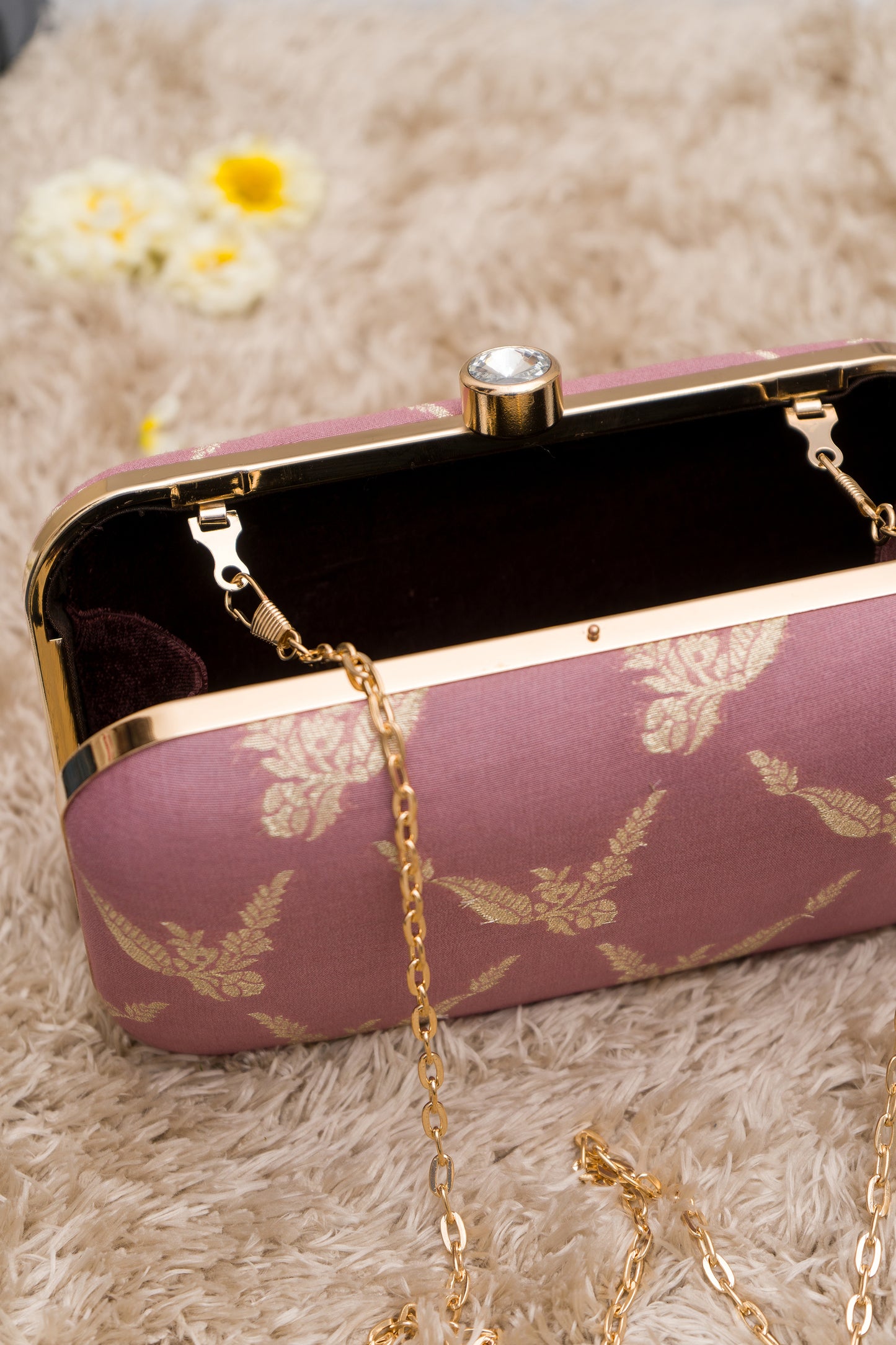 Mulberry Half Drop Lavender Clutch