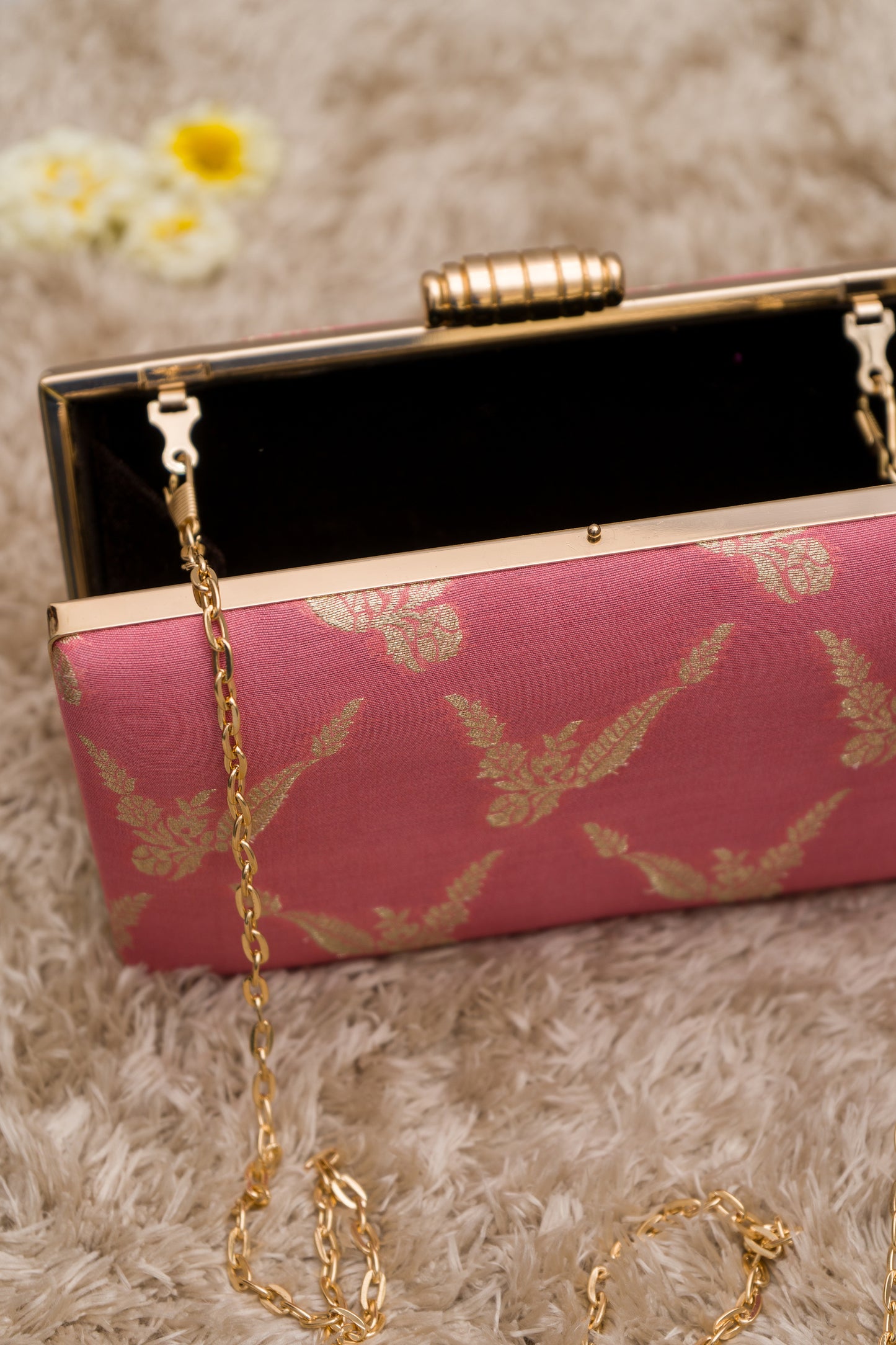 Mulberry Half Drop Baby Pink Clutch