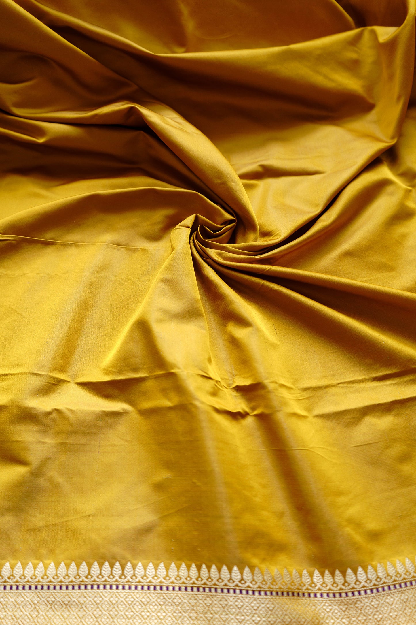 Mashru Kadiyal Yellow Saree