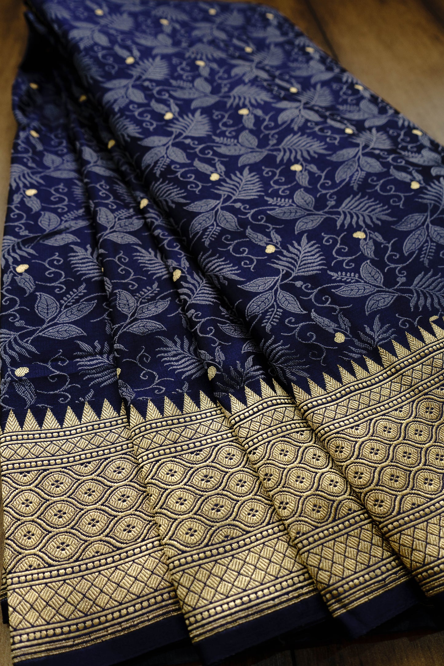 Blue Tanchoi Zari Saree