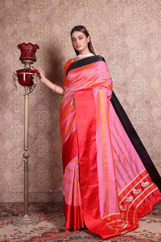 Handloom Katan Kadhua Multicolored Saree