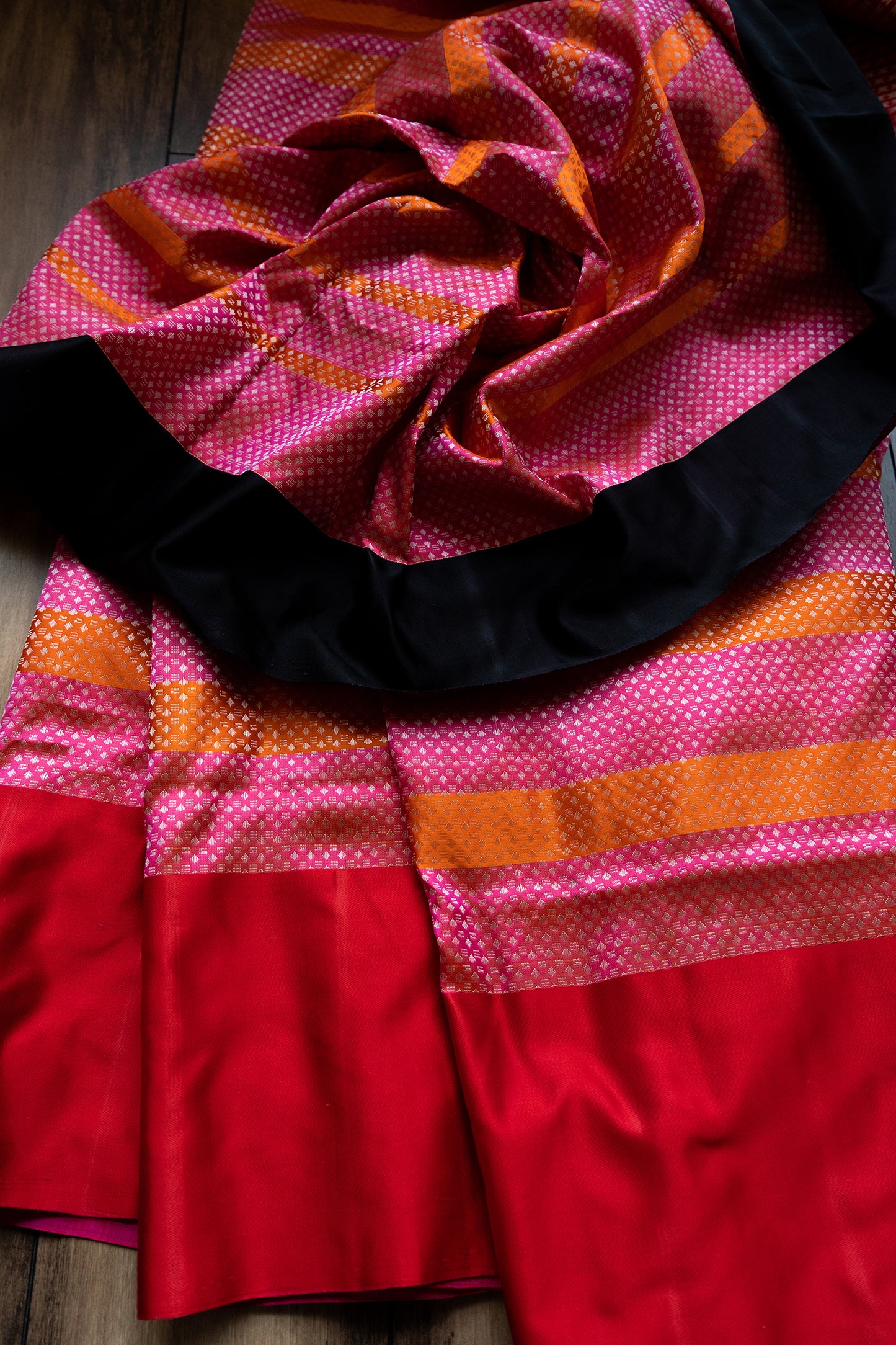 Handloom Katan Kadhua Multicolored Saree