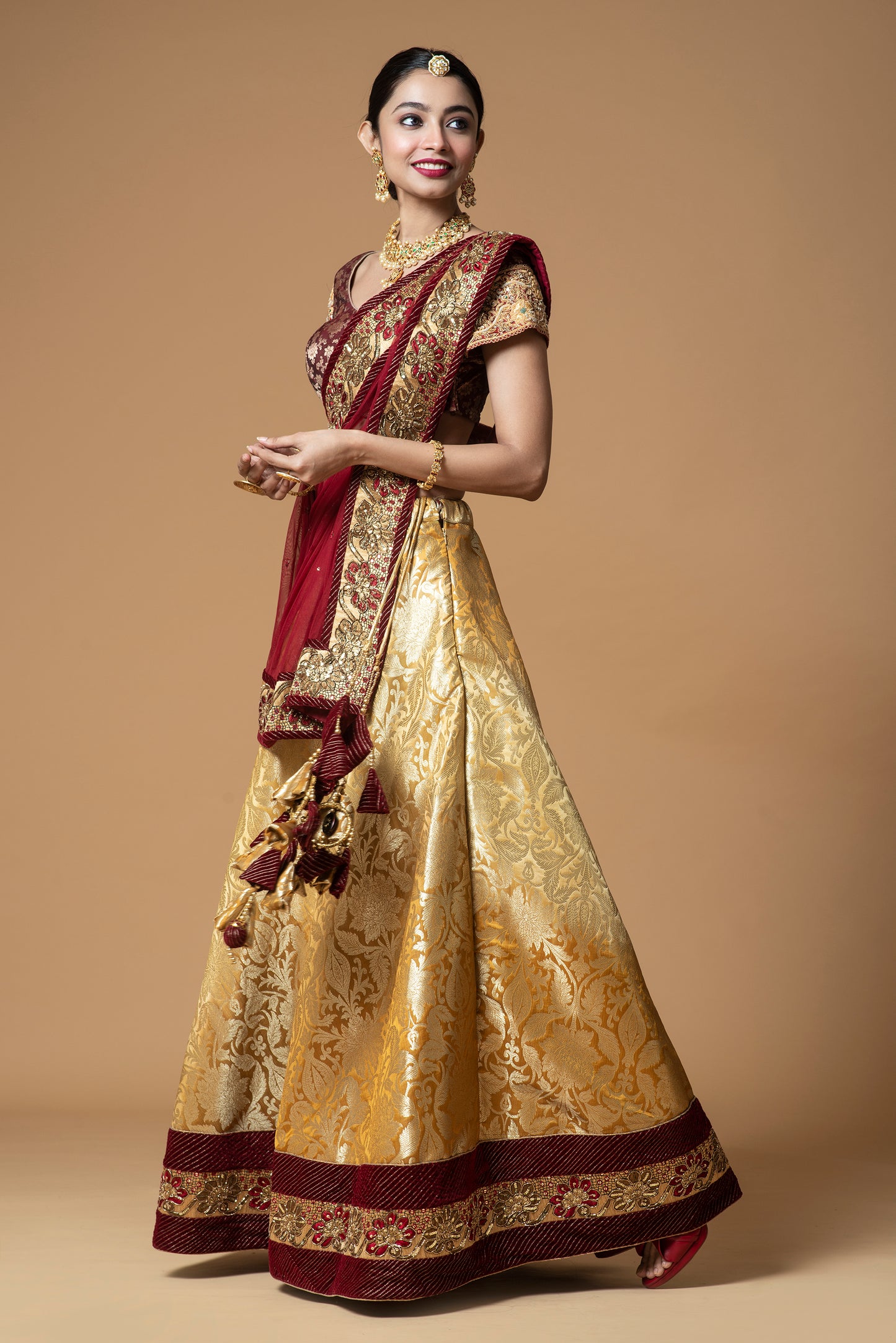 Velvet Jamawar Embroidered Set